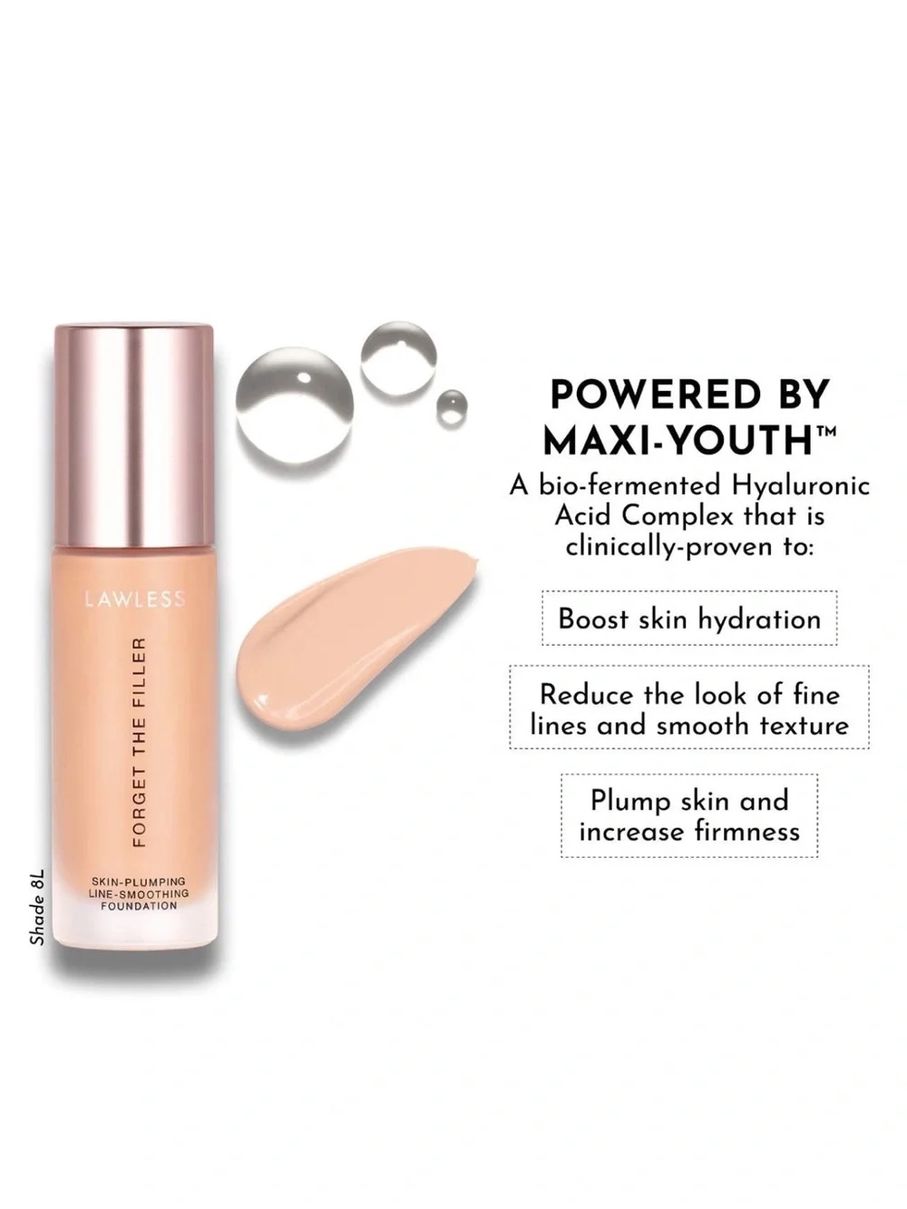 Lawless Forget The Filler Skin-Plumping Line Smoothing Foundation